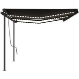  Tenda na ručno uvlačenje s LED svjetlima 6 x 3 5 m antracit | shoptok.hr