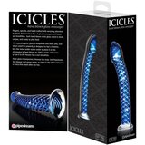 Icicles br. 29 - spiralni stakleni dildo za penis (plavi) | shoptok.hr