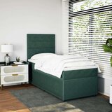 vidaXL Box spring krevet s madracem tamnozeleni 90x190 cm baršunasti | shoptok.hr
