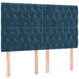  Uzglavlje tamnoplavo 144x7x118/128 cm baršunasto | shoptok.hr