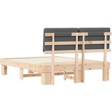  Krevetni okvir s tapiciranim uzglavljem Tamno siva 160 x 200 cm | shoptok.hr