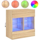 Maison Chic Stenska TV omarica - TV stojalo - Televizijska omarica z LED lučkami sonoma hrast 58,5x30x60,5 cm, (21700077) Cene
