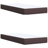  Krevet s oprugama i madracem tamnosmeđi 200x200 cm od tkanine | shoptok.hr