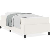  Krevetna konstrukcija Krema 90 x 200 cm Baršunasta tkanina | shoptok.hr