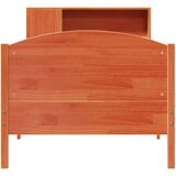 vidaXL Knjižna postelja brez vzmetnice vošč. rjava 100x200 cm borovina | Shoptok.si