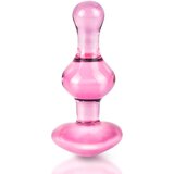 Icicles No. 75 - stekleni analni dildo v obliki srca (roza) | Shoptok.si