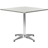 vidaXL Vrtni stol srebrni 80 x 80 x 70 cm aluminijski