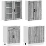  Kuhinjska jedinica PORTO 4 pcs Siva Sonoma Konstruirano drvo | Eponuda.com