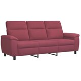  Set sofe 3 kom. Vinska crvena Tkanina - boja crnog vina 1-sjedalna + 2-sjedalna (140 cm) + 3-sjedalna | shoptok.hr