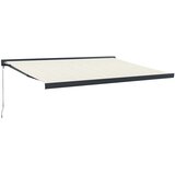 Tenda na uvlačenje krem 4,5 x 3 m od tkanine i aluminija Slike