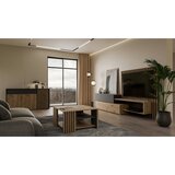 CARRYHOME Klubska Miza Gibarian, Barva Hrasta, Siva | Shoptok.si
