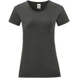 Fruit Of The Loom Iconic Women's Graphite T-shirt in combed cotton | Shoptok.si