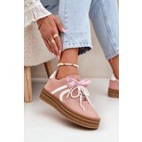 Boto Women Sneakers On Platform With Decorations Pink Vinness | Shoptok.si