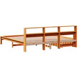  Knjižna postelja brez vzmetnice vošč. rjava 180x200 cm borovina, (21607904) | Shoptok.si