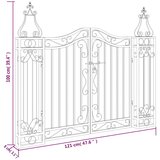  Vrtna vrata crna 121 x 8 x 100 cm od kovanog željeza | shoptok.hr