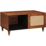 vidaXL Klubske mizice Rjava 80 x 50 x 40 cm Trska in masivno mango les, (5000073415) | Shoptok.si