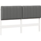  Tapecirani uzglavlje s uzglavljem Bijela i svijetlo siva 160 cm | shoptok.hr