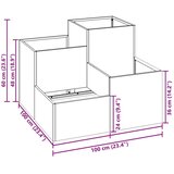 vidaXL Vrtna sadilica Antracit Plastika 100 x 100 x 60 cm Sadilice | shoptok.hr