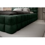 ELTAP Tamno zeleni tapecirani bračni krevet s prostorom za odlaganje s podnicom 140x200 cm Dizzle – | shoptok.hr