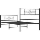  Metalni okvir kreveta uzglavlje i podnožje crni 80x200 cm | shoptok.hr