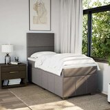 vidaXL Box spring postelja z vzmetnico taupe 90x200 cm blago | Shoptok.si
