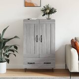  Visoka komoda siva boja hrasta 69,5x31x115 cm konstruirano drvo Cijene
