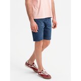 Ombre Men's shorts with elastic waistband and wash effect - blue | Shoptok.si
