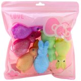  Styrofoam Easter Bunnies Glitter Decorative Colorful 6pcs | Shoptok.si