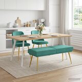  Klupa s dvostrukim slojem Tirkizna 120 x 45 x 46 cm Baršun | shoptok.hr