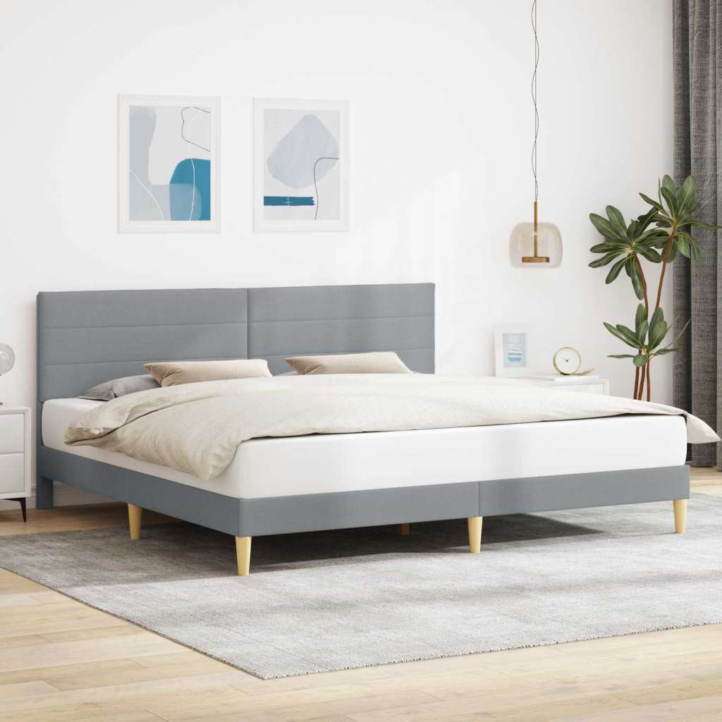  Okvir za krevet Svijetlo siva 200 x 200 cm tkanina - Svjetlosiva 200 x 200 cm | shoptok.hr