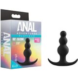 Anal Adventures Rebrast analni čep Platinum, črn Cene