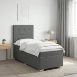  Krevet s box springom, madracem i LED-om Tamnosiva 90 x 190 cm | shoptok.hr