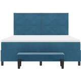 Box Postelja z vzmetnico z vzmetnico Temno modra 180 x 200 cm Žamet, (5000126799) | Shoptok.si