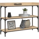  Konzolni stol s policama boja hrasta sonome 100 x 30 x 80 cm | Eponuda.com