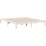 Krevet s regalom z knjige bez madraca bijeli 180x200cm borovina | shoptok.hr