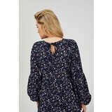 Marisse Knitted Dress With Print L-Su-3422 Navy | ePonuda.com