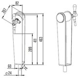 ich-zapfe Schanksäule Naked 1-leitig, nerjavno jeklo, 463 mm višina, kompaktna bierzapfsäule, (5000216419) | Shoptok.si