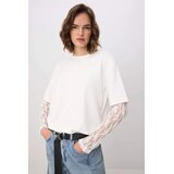 TRENDYOLMILLA ženska majica Twoss26Ts00191, ecru | Eponuda.com