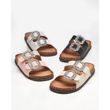 Resti Beige women's slippers with clasps Oterina - Footwear | Shoptok.si