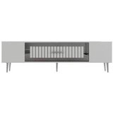Hanah home TV komoda Dekolp3, 150x48,2x29,6 cm, Bijelo-Srebrne boje | Eponuda.ba