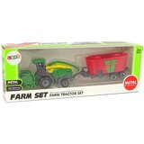  Harvester with Trailer Agricultural Machine Green Red | shoptok.hr