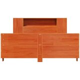 vidaXL Posteljni okvir brez vzmetnice voščeno rjav 160x200 cm borovina | Shoptok.si