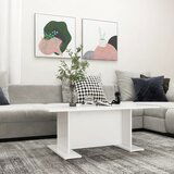 The Living Store Klubska mizica bela 103,5x60x40 cm iverna plošča - Klubska Mizica, (21421352) | Shoptok.si