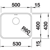 Blanco SUPRA 500-U 500x400/17.5 mm 518205 | ePonuda.com