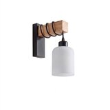 Brilagi Zidna svetiljka WOOD GLASS 1xE27/60W/230V borovina/crna/bela | Eponuda.com