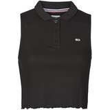 Tommy Jeans Topi & Bluze TJW CROP SLEEVELESS RIB POLO Črna Cene