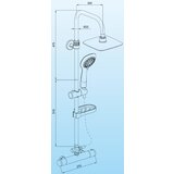 Tuš SANOTECHNIK tuš set s termostatsko armaturo AS410 | Shoptok.si