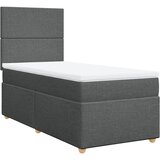  Okvir kreveta s oprugama i madrac tamnosivi 80x200cm od tkanine | shoptok.hr
