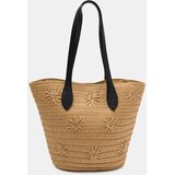Sinsay Pleteni tote model torba za rame s cvjetnim aplikacijama | shoptok.hr
