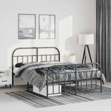  Metalni okvir kreveta uzglavlje i podnožje crni 150x200 cm | Eponuda.com